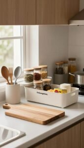 küchenarbeitsfläche ordnung