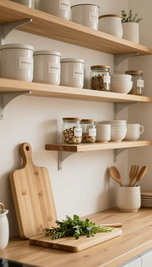 minimalistische küchenaufbewahrung