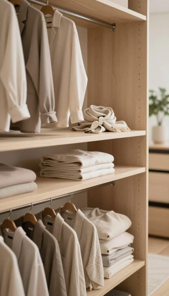 minimalistischer kleiderschrank