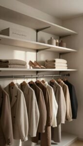 minimalistischer kleiderschrank