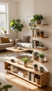 schmale regale wohnung