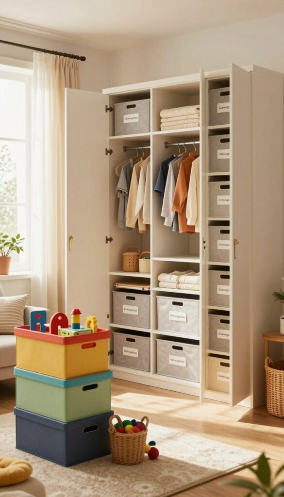 schrankorganisation familien