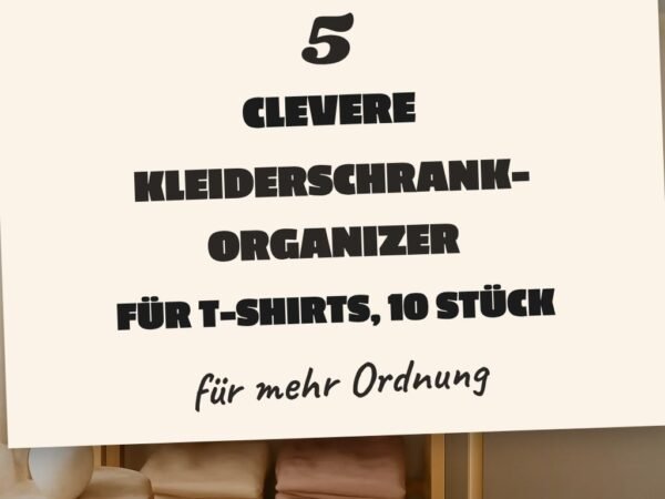 5 clevere Kleiderschrank-Organizer für T-Shirts, 10 Stück