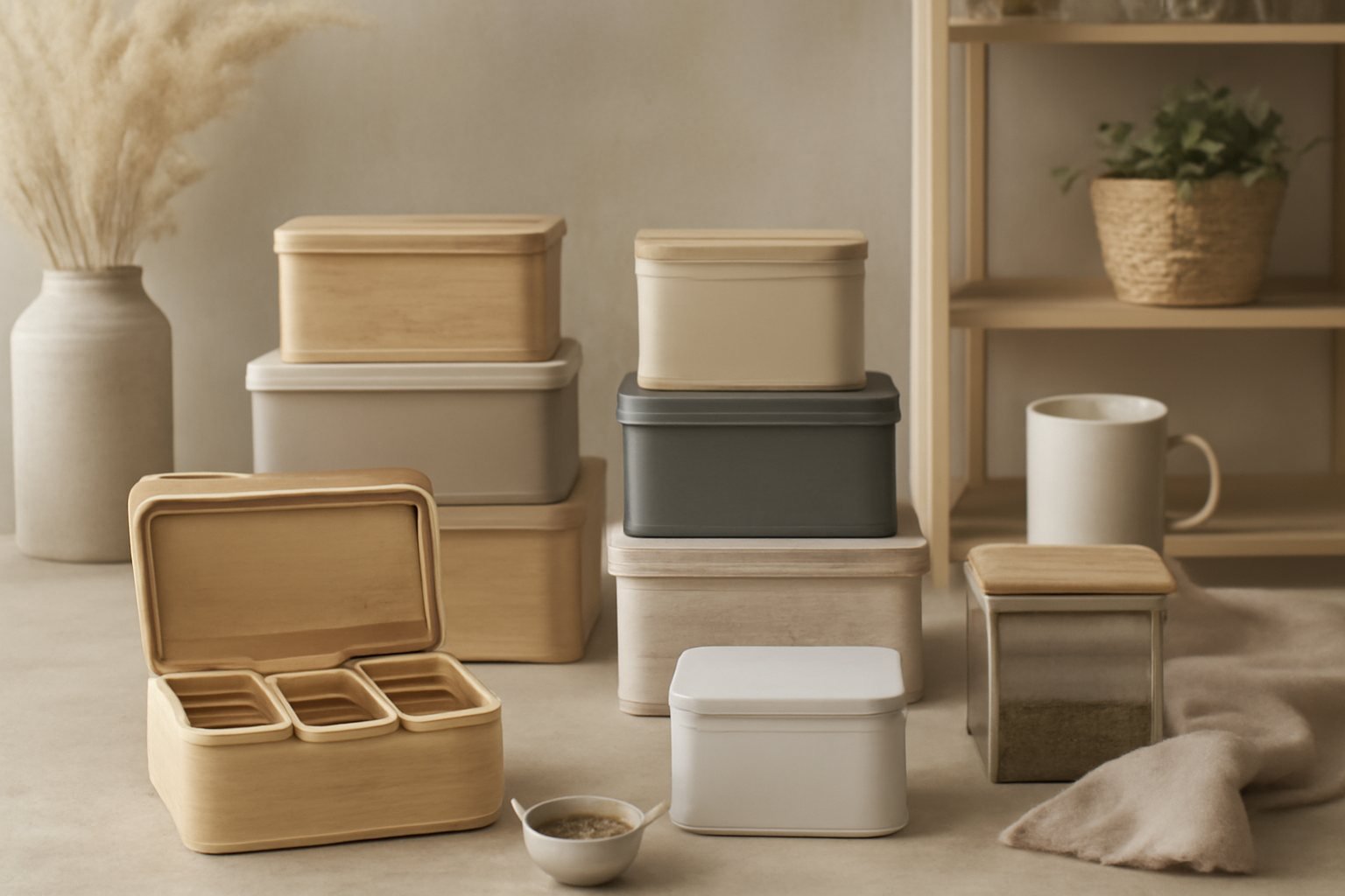 Teeboxen mit besonderen Designs