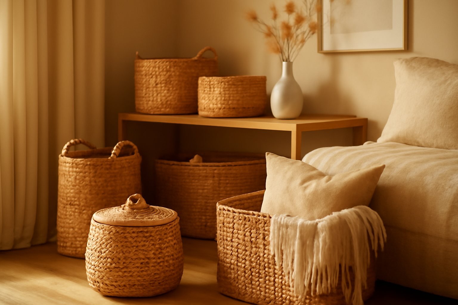 Körbe für das Schlafzimmer