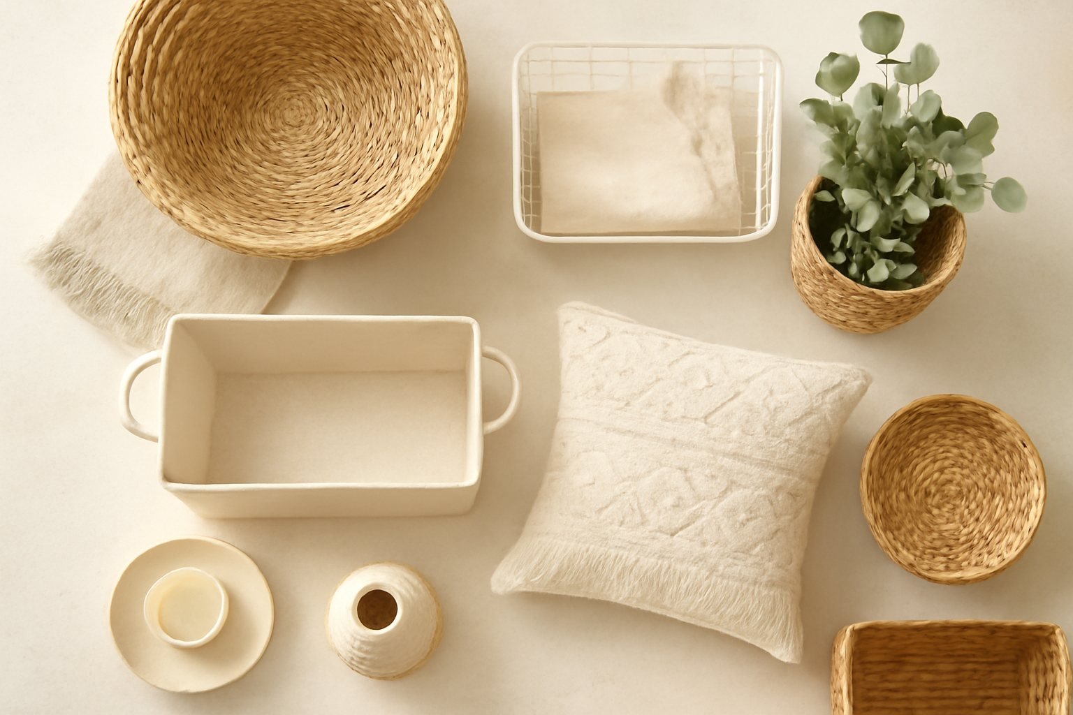 Stylische Körbe für dein Wohnzimmer