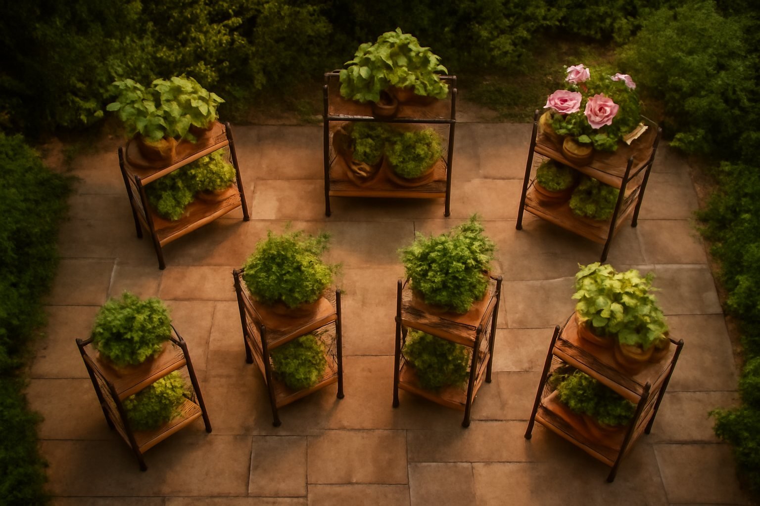 Blumentreppen für den Balkon optimal nutzen