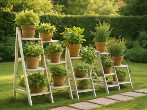 8 blumentreppen für aussen, die deinen Garten verschönern