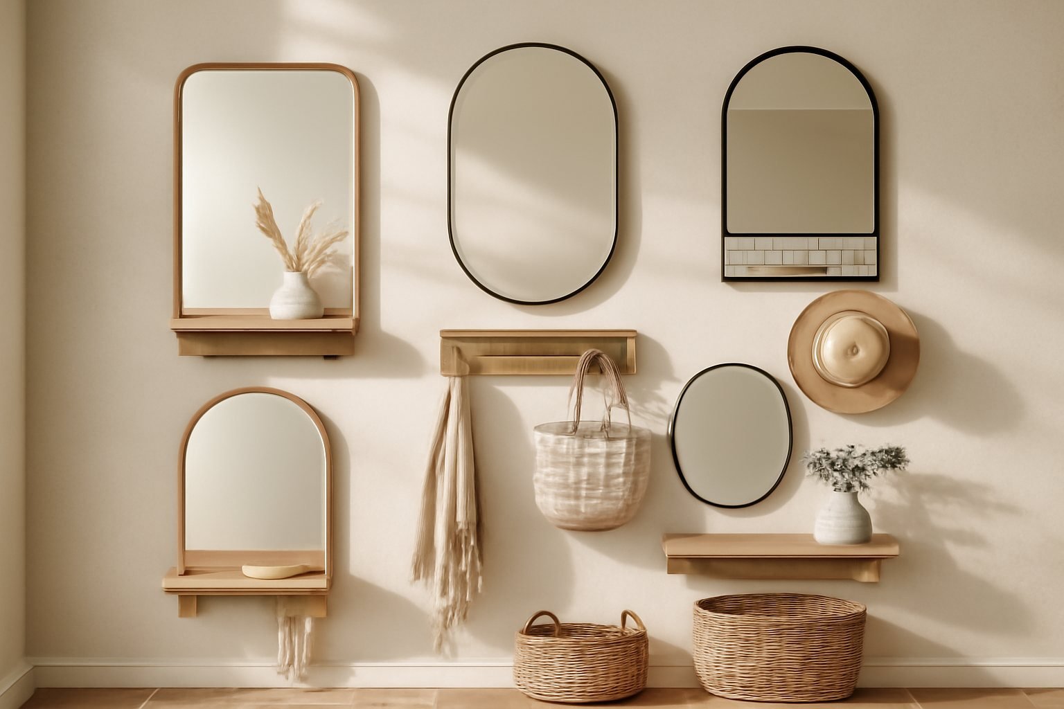 Entdecke 4 kreative Wandgarderoben mit Spiegel-Designs