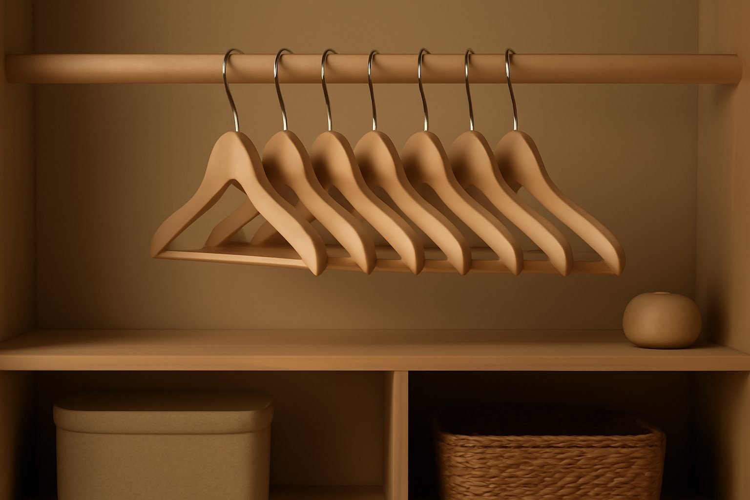 Wie du mit Holz-Kleiderbügeln Ordnung schaffst