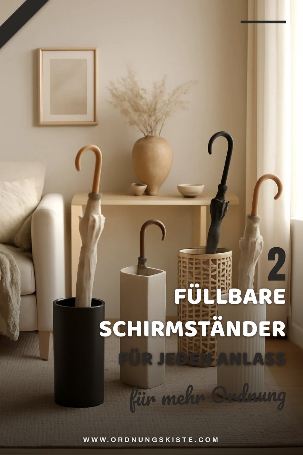 Schirmständer mit Fülloptionen für mehr Flexibilität