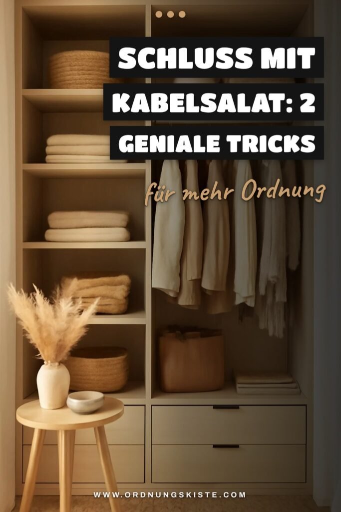 Schluss mit Kabelsalat: 2 geniale Tricks für deinen Kleiderschrank