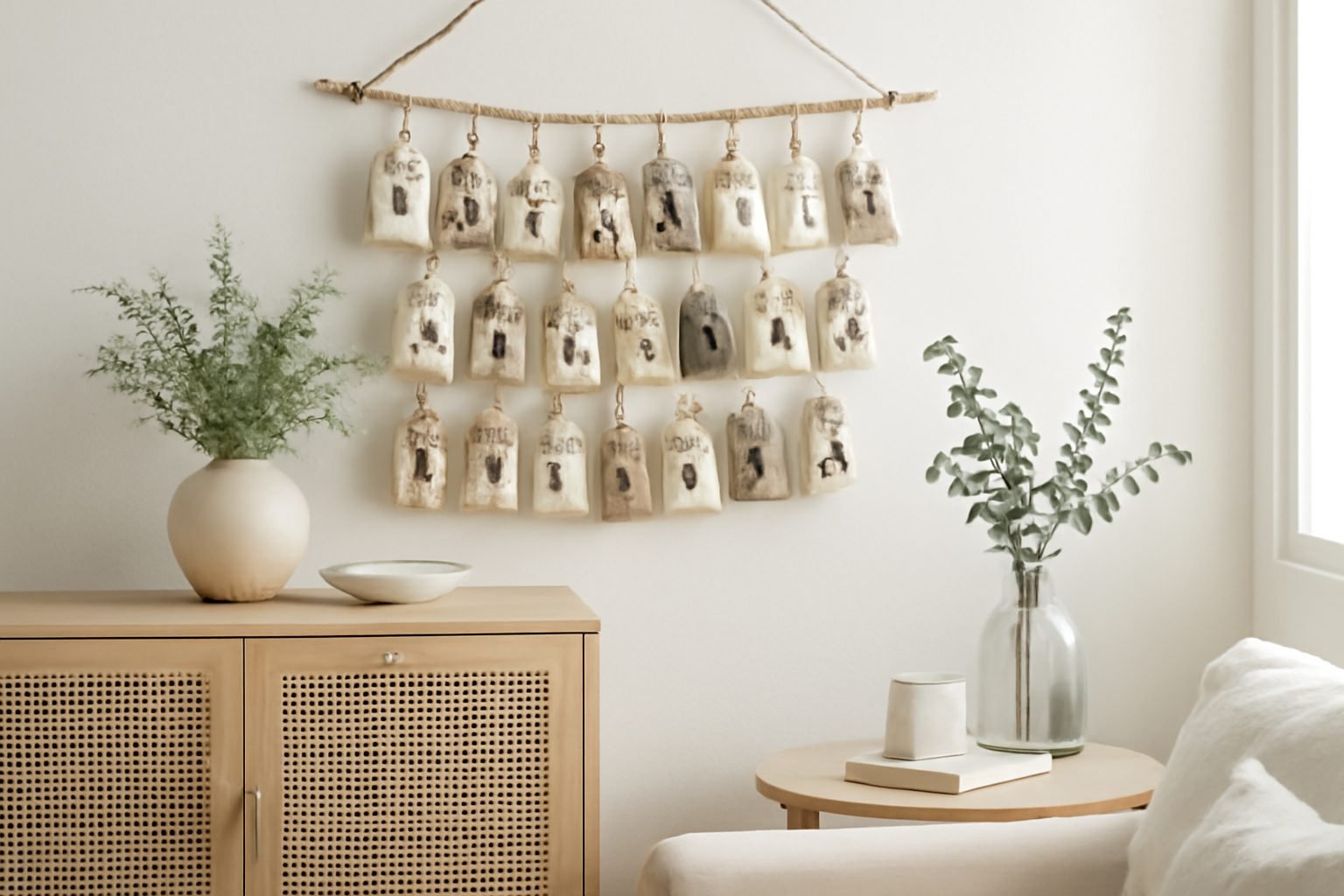 Adventskalender Aufhängung ohne bohren Ideen