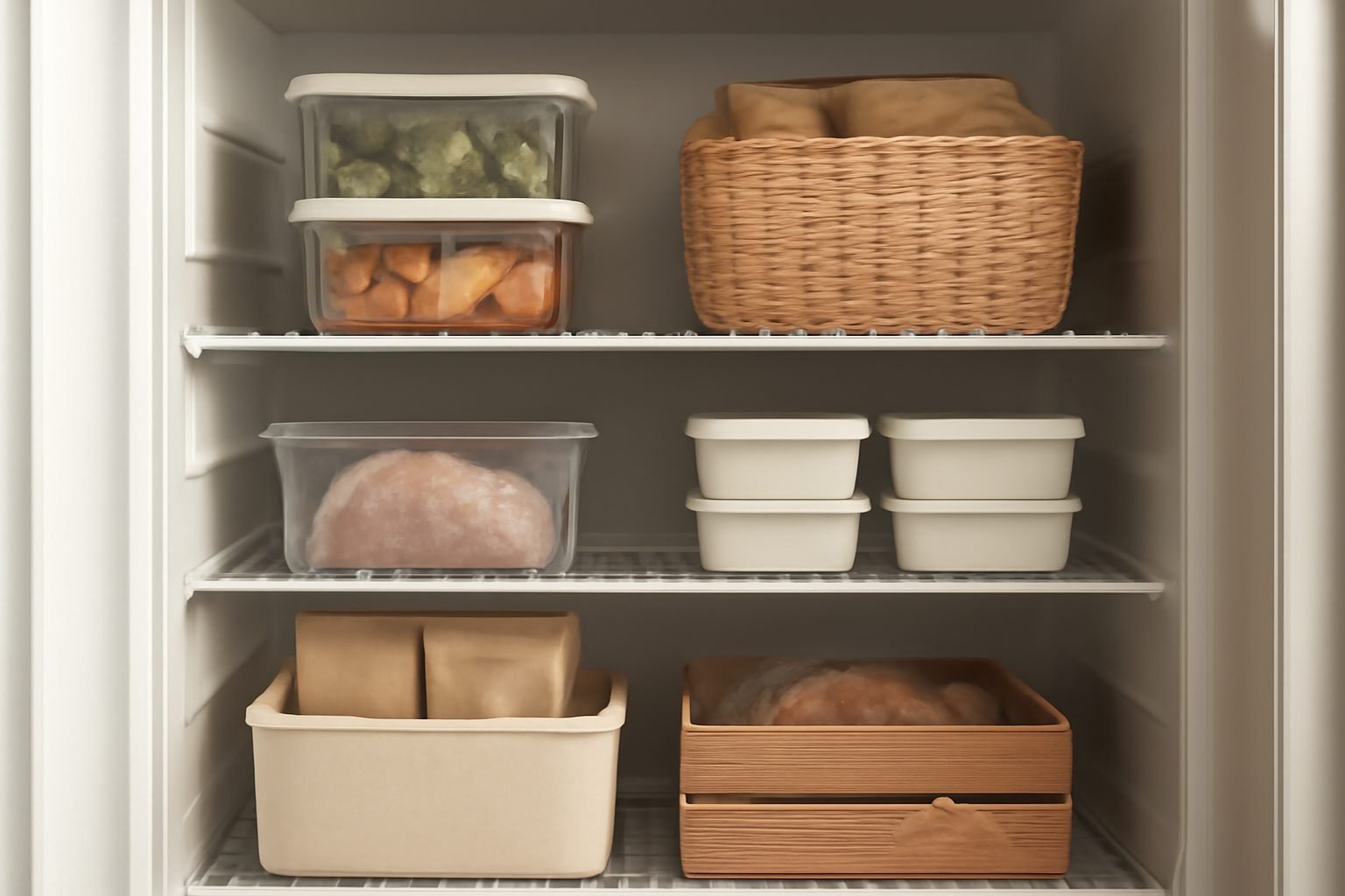 Gefrierschrank zum Jahresende Leeren und ordnen