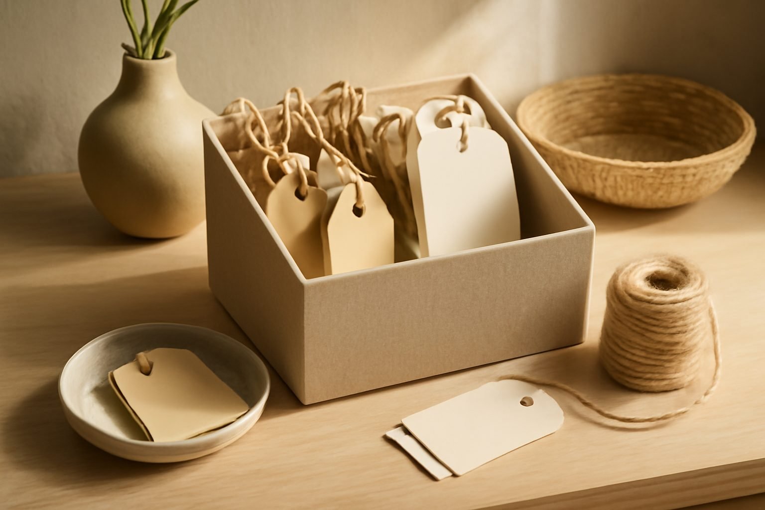 Geschenkanhänger und schleifen sortieren