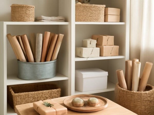 Geschenkpapier Aufbewahrung DIY Ideen