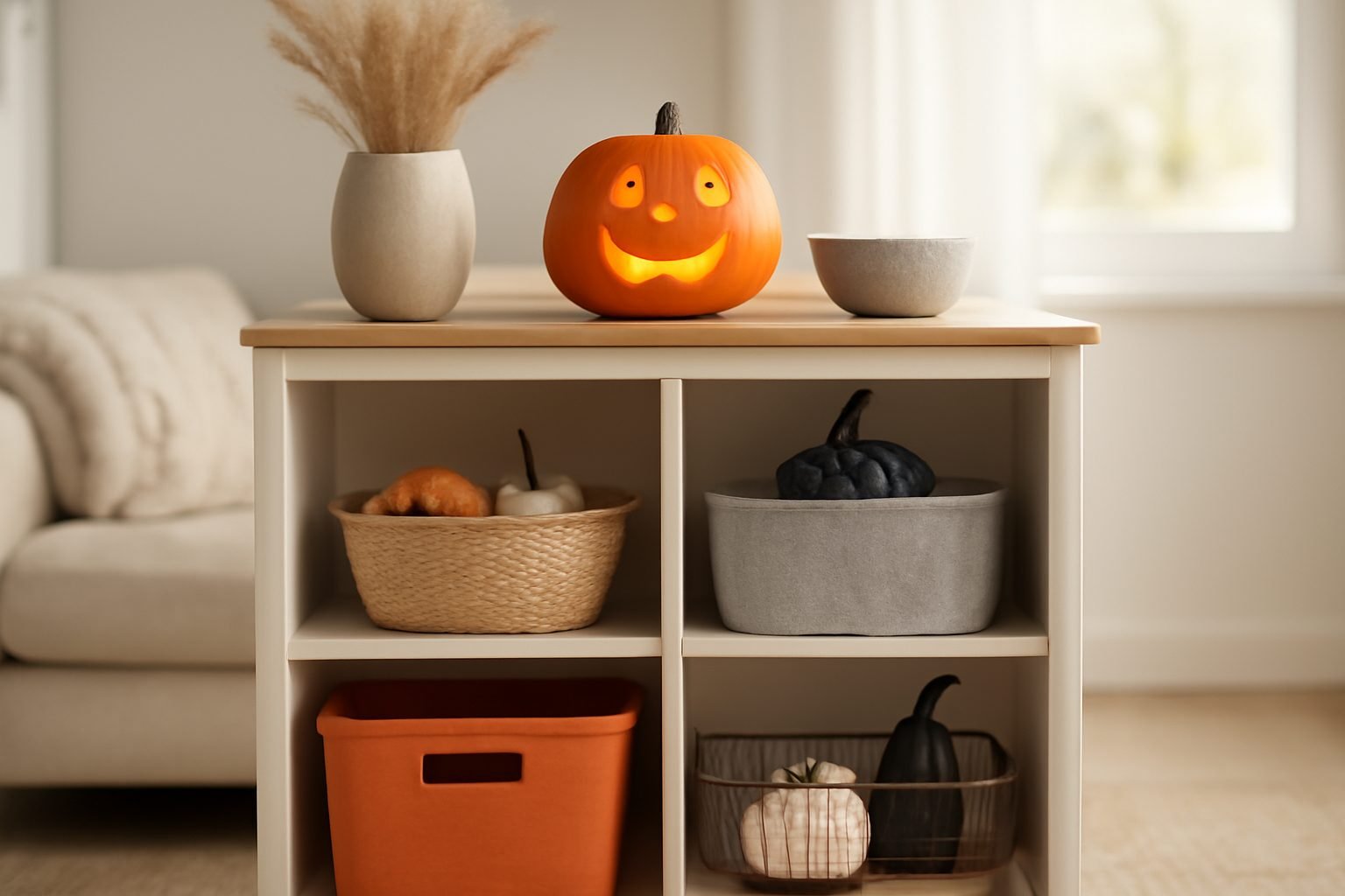 Halloween basteln Dekoration platzsparend verstauen