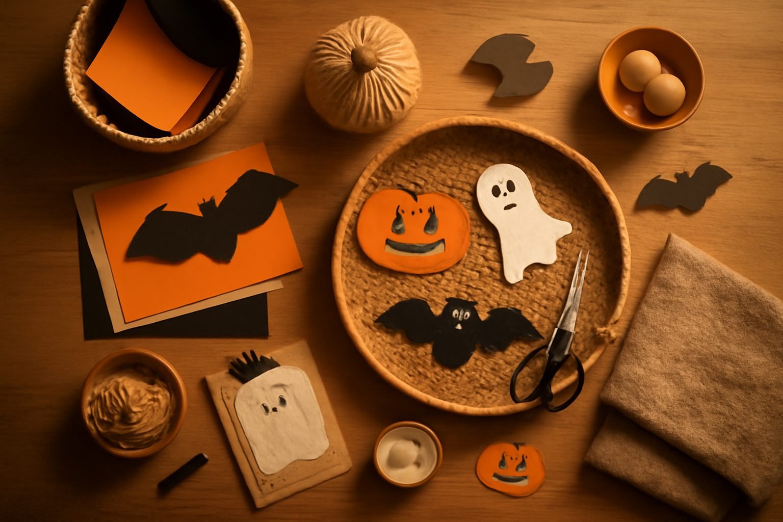 Halloween Bastelprojekte mit Kindern organisieren