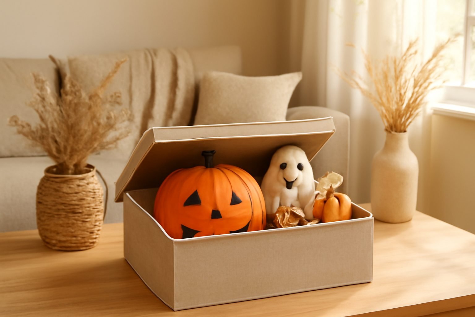 Halloween Fensterbilder Flach aufbewahren in 6 Schritten