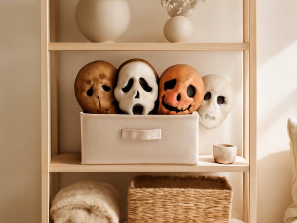 Halloween Masken aufbewahren ohne Verformen in 6 Schritten