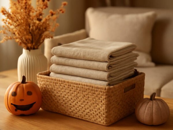 Halloween Tischdeko Knitterfrei aufbewahren in 6 Schritten