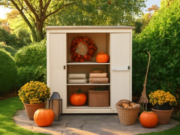 Herbstdeko für draußen platzsparend verstauen in 6 Schritten
