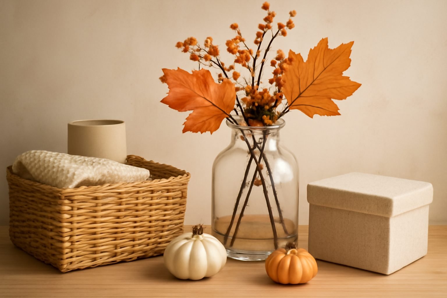 Herbstdeko im Glas organisieren ohne Vorkenntnisse