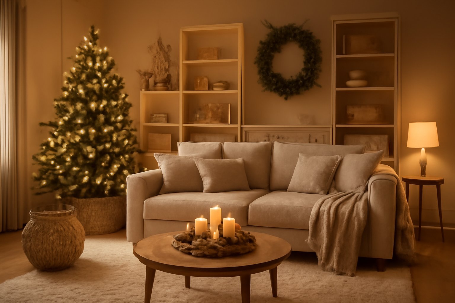So verwandelst du dein Wohnzimmer in eine Weihnachts-Oase