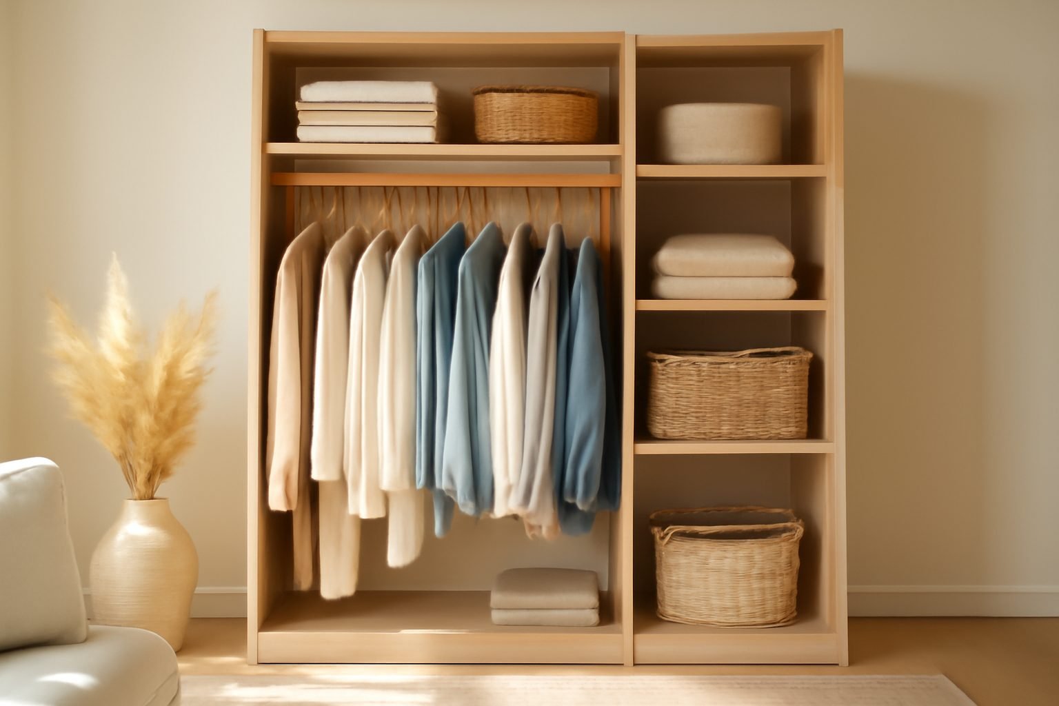 So ordnest du deinen Kleiderschrank nach Farben in 5 einfachen Schritten
