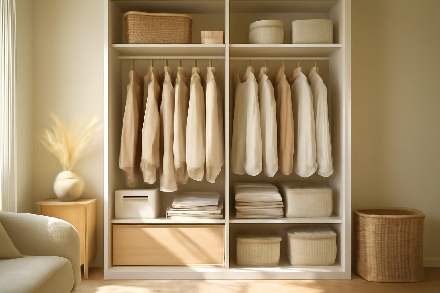 So strukturierst du deinen Kleiderschrank in 5 Zonen