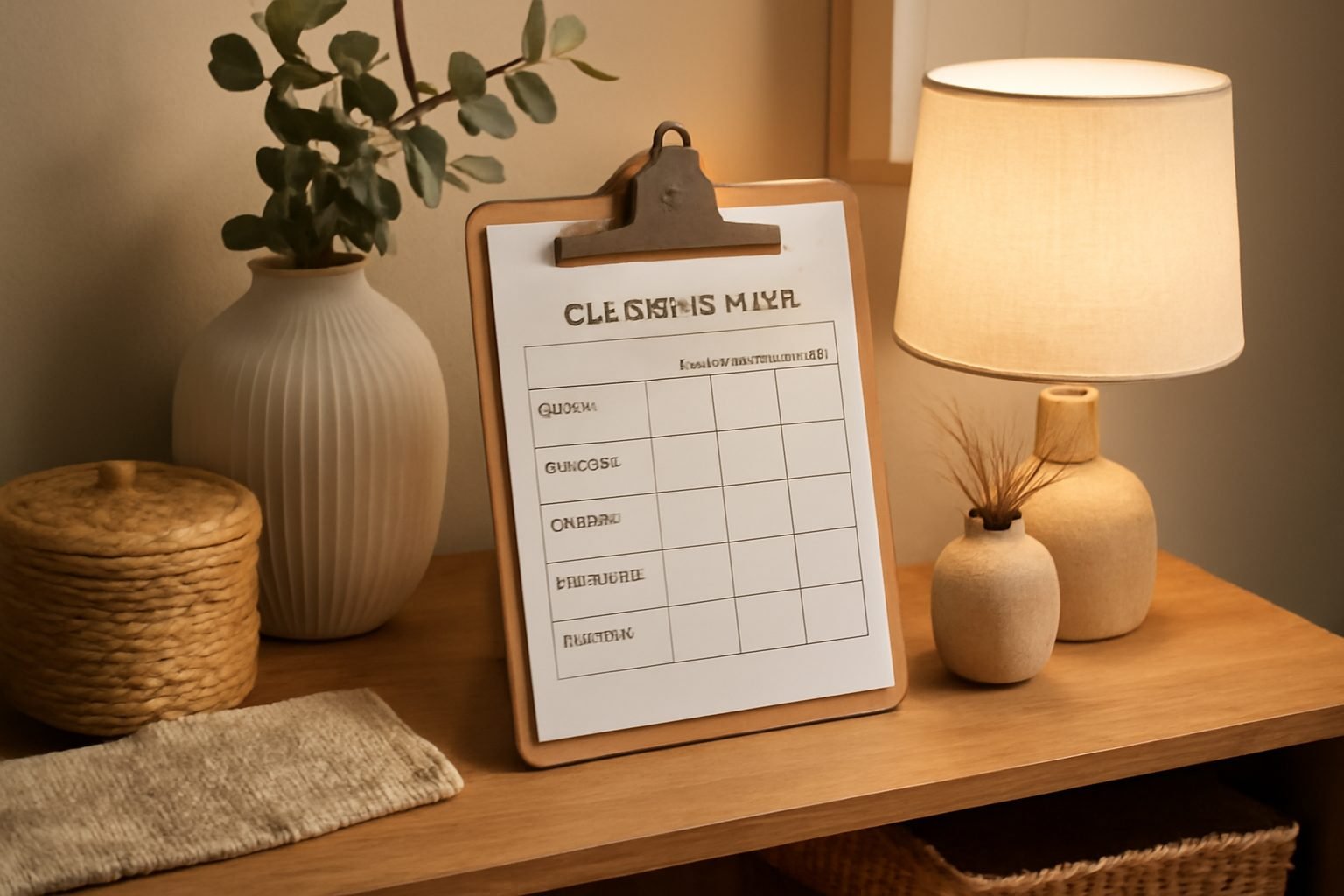 Putzplan in Beziehung: Checkliste zum Ausdrucken