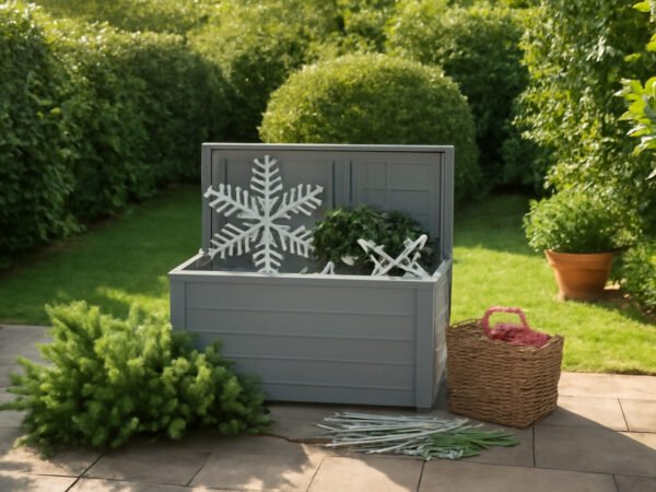 Winterdeko Garten platzsparend verstauen in 6 Schritten