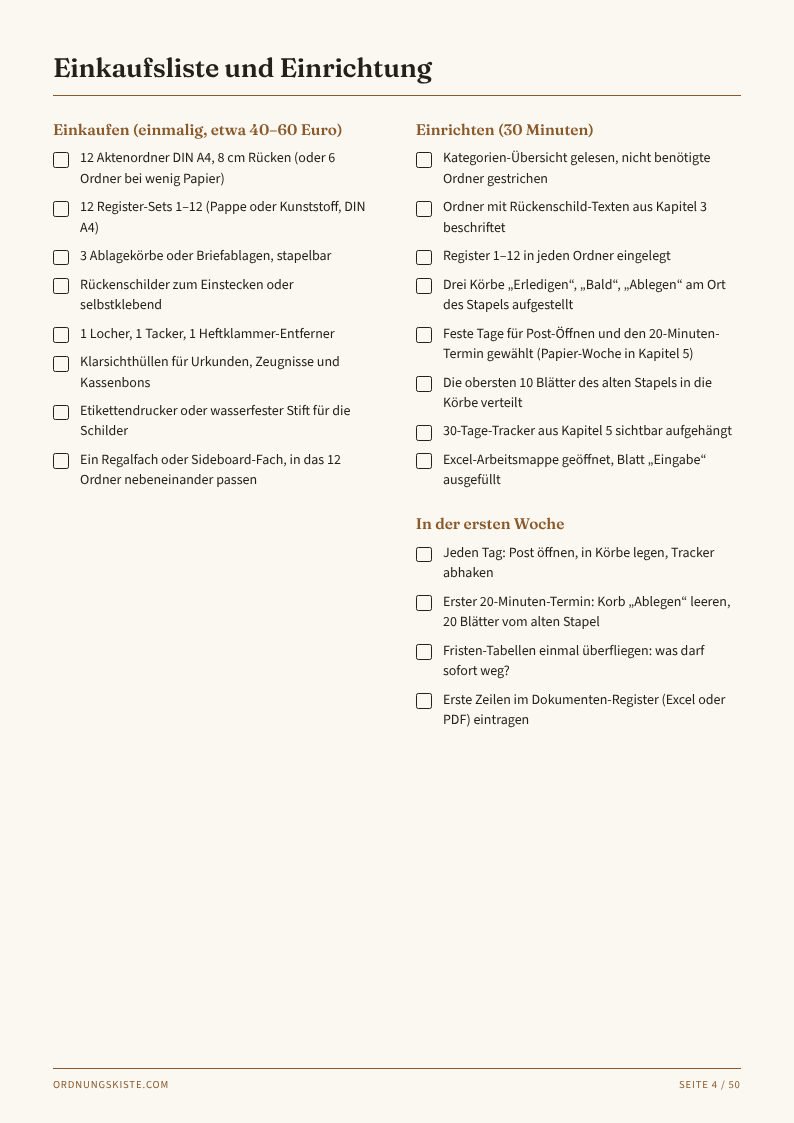 Das Papierkram-System – Vorschau Seite 5
