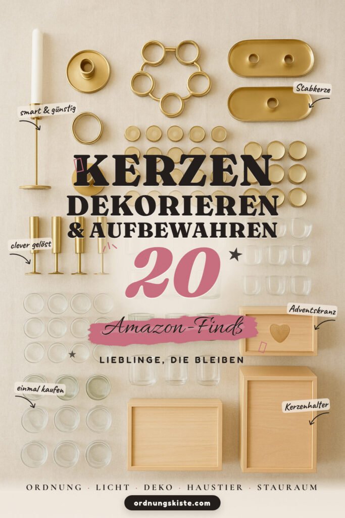 Kerzen dekorieren & aufbewahren: 20 Amazon-Finds, Ordnung und Stil