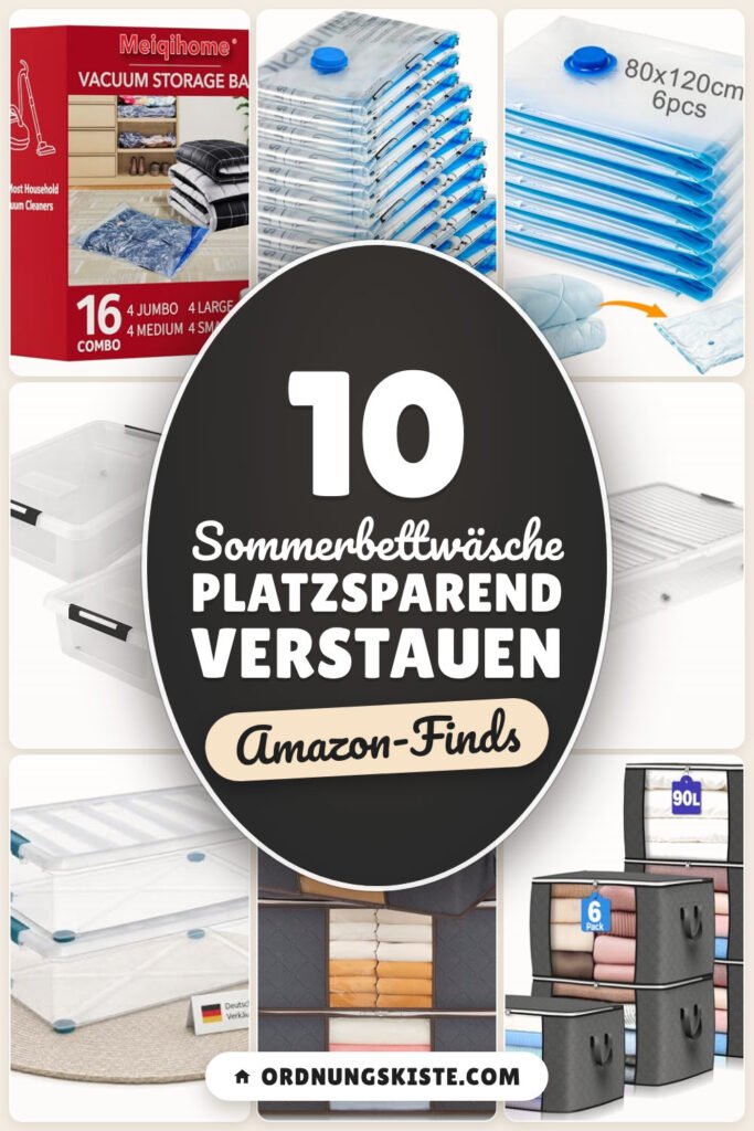 Sommerbettwäsche platzsparend verstauen: 10 Amazon-Finds, kompakt