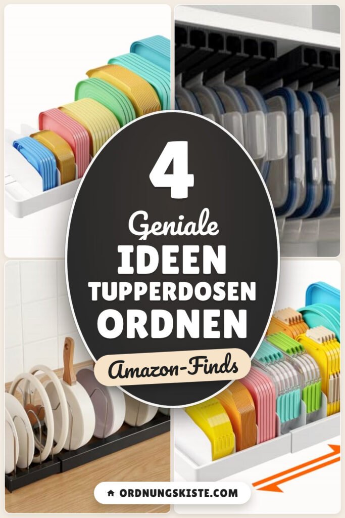 Geniale Ideen Tupperdosen ordnen: 4 Amazon-Finds, Deckel im Griff