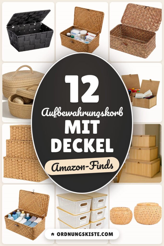 Aufbewahrungskorb mit Deckel: 12 Amazon-Finds, ordentlich verstauen