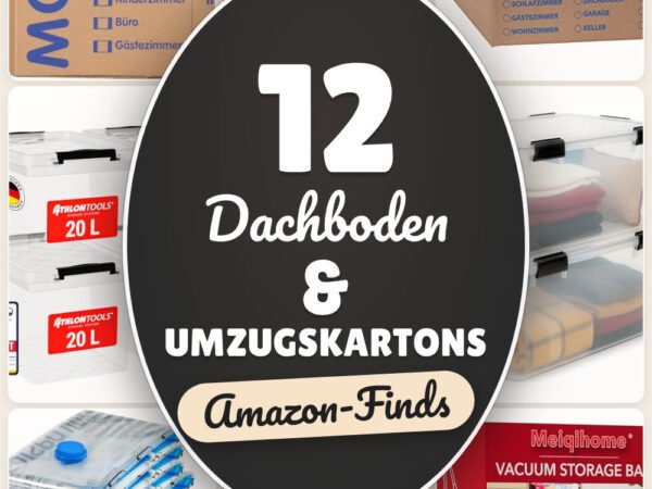 Dachboden & Umzugskartons: 12 Amazon-Finds, alles sortiert