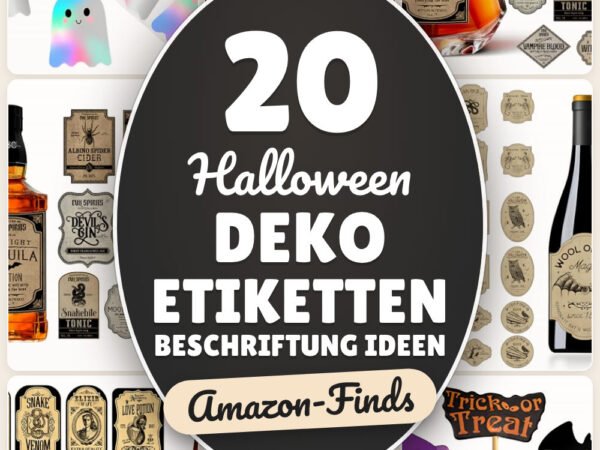 Halloween Deko Etiketten Beschriftung Ideen: 20 Amazon-Finds