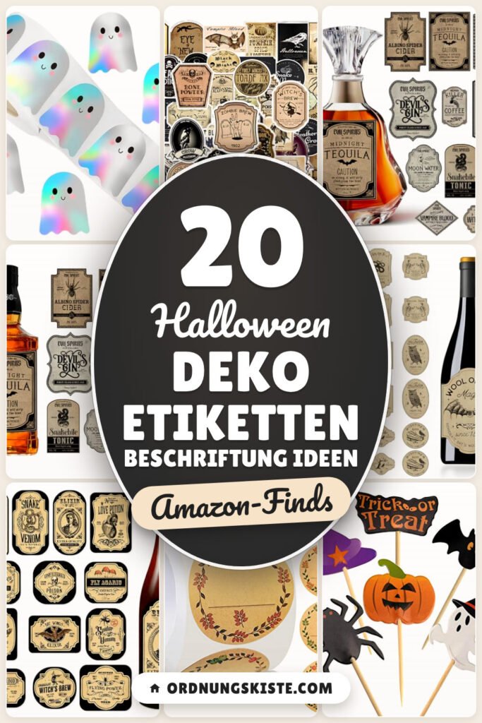 Halloween Deko Etiketten Beschriftung Ideen: 20 Amazon-Finds