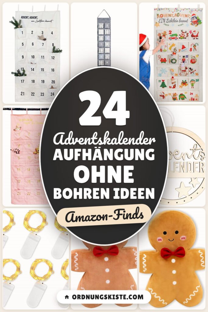 Adventskalender Aufhängung ohne bohren Ideen: 24 Amazon-Finds