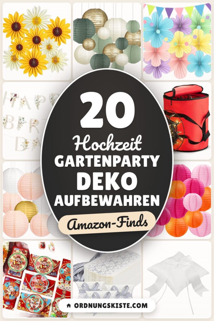 Hochzeit Gartenparty Deko aufbewahren: 20 Amazon-Finds