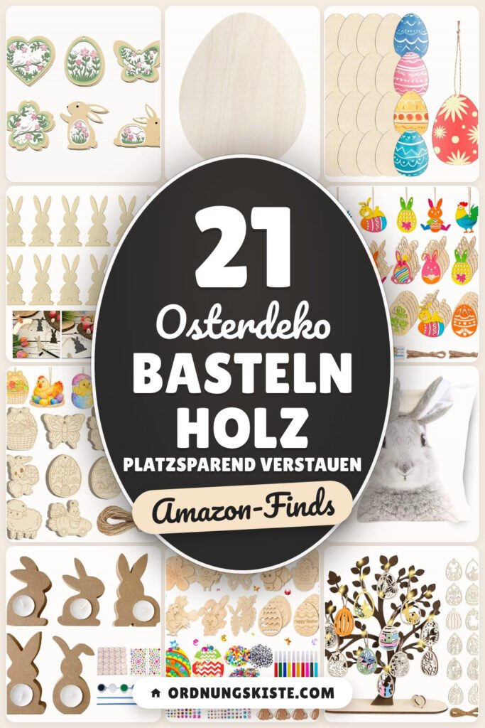 Osterdeko basteln Holz platzsparend verstauen: 21 Amazon-Finds