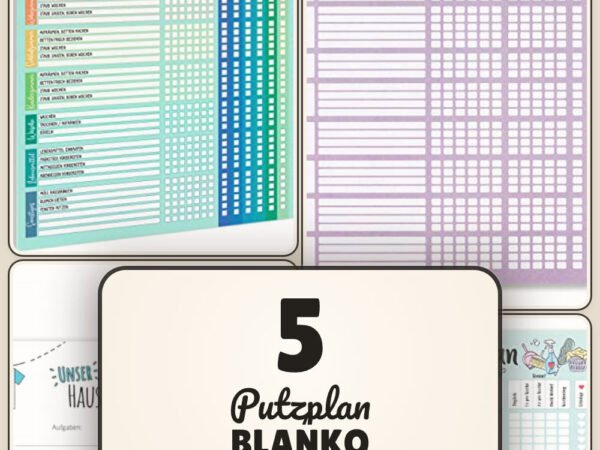 Putzplan Blanko Vorlage: 5 Amazon-Finds, die sofort Freude machen