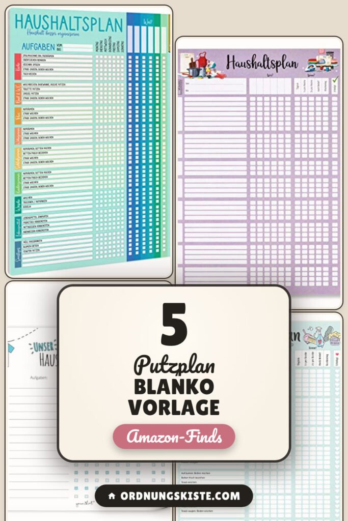 Putzplan Blanko Vorlage: 5 Amazon-Finds, die sofort Freude machen